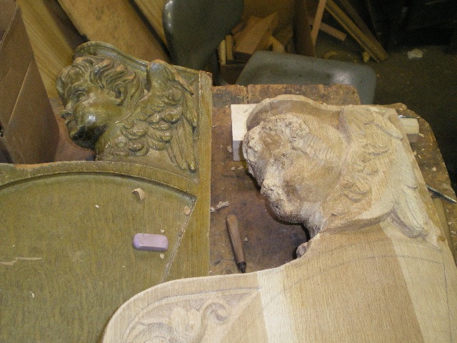 Initial Carving of a solid oak blank