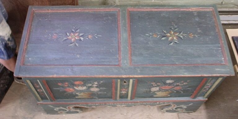 Primitive Pennsylvania German Dowery Chest, ca. 1809