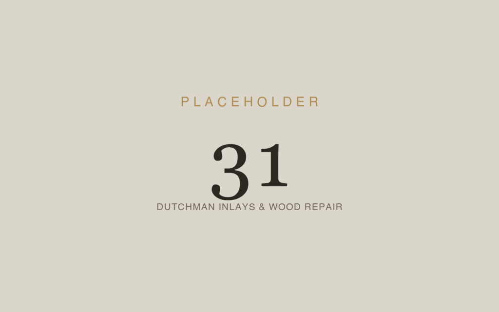 Historic Wood Repair & Dutchman Inlays